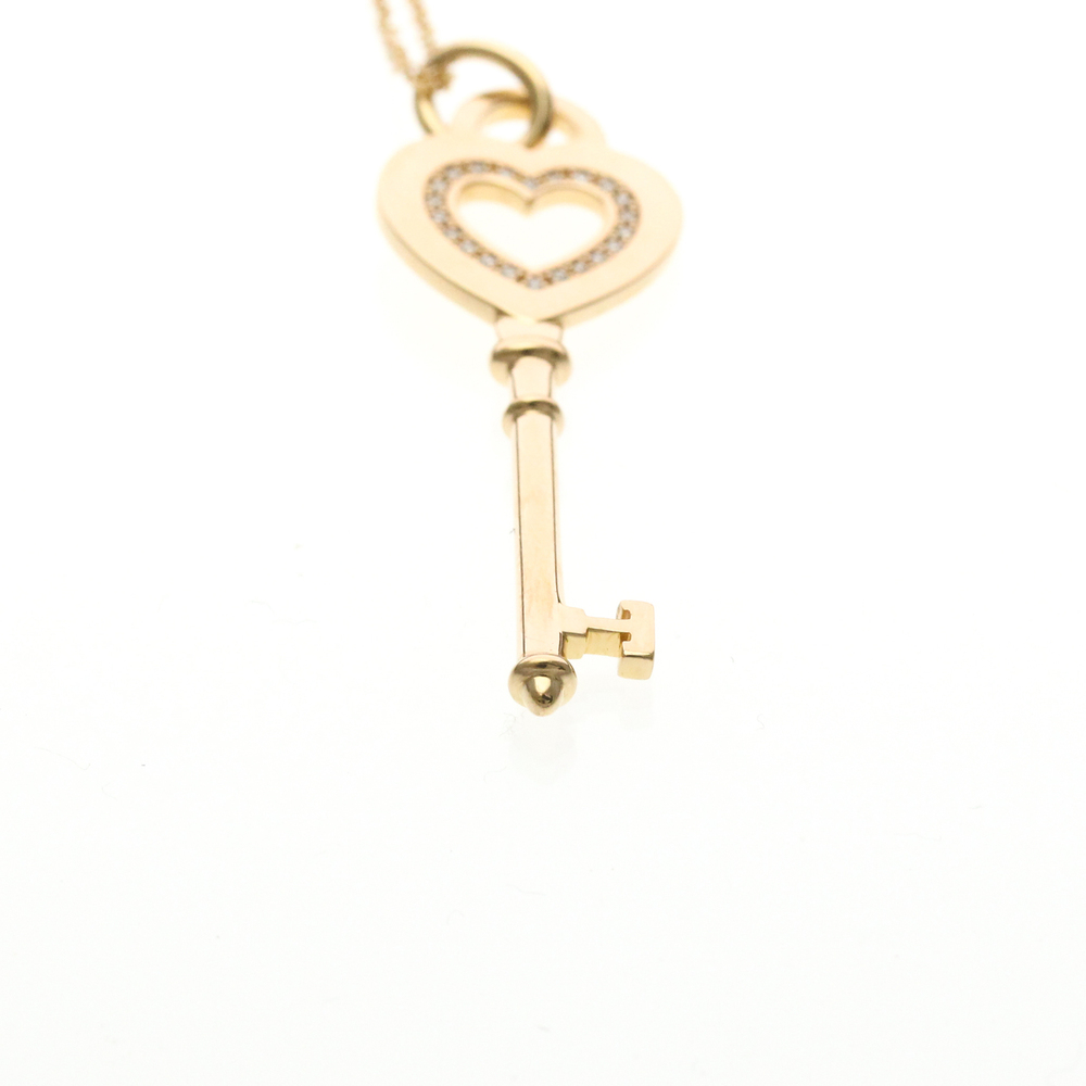 TIFFANY 18k Gold Diamond Heart Necklace - Picture 4 of 13